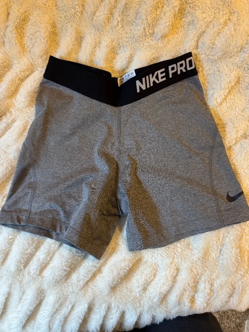 Girls Grey Nike Pro Spandex